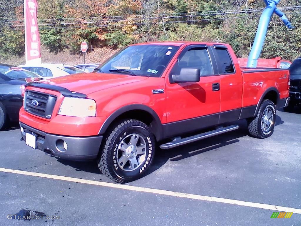 2007 F150 FX4 SuperCab 4x4 - Bright Red / Black photo #1