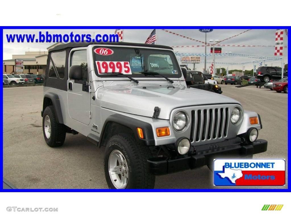 2006 Wrangler Unlimited 4x4 - Bright Silver Metallic / Dark Slate Gray photo #6