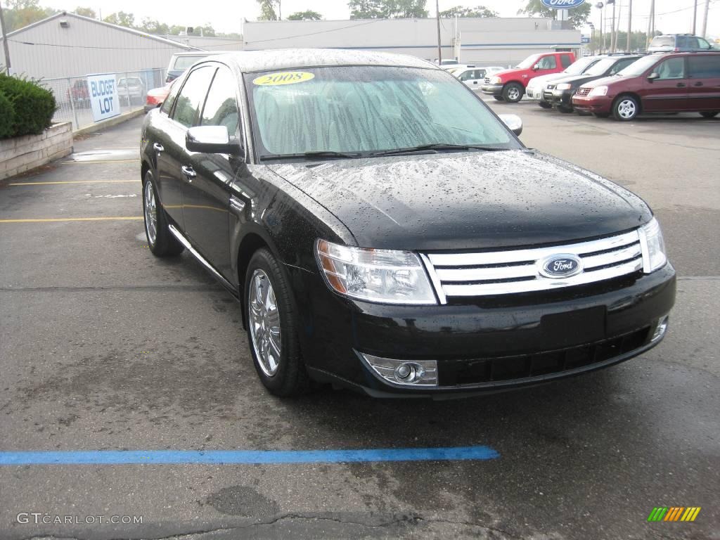 2008 Taurus Limited - Black Clearcoat / Medium Light Stone photo #5