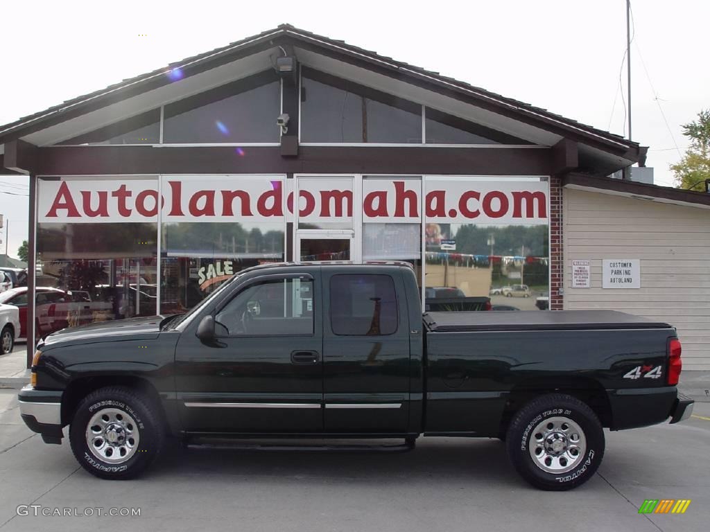 2006 Dark Green Metallic Chevrolet Silverado 1500 Lt Extended Cab 4x4 18571706 8860