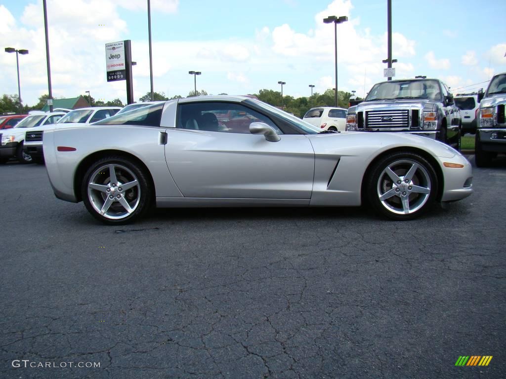 2005 Corvette Coupe - Machine Silver / Steel Grey photo #2