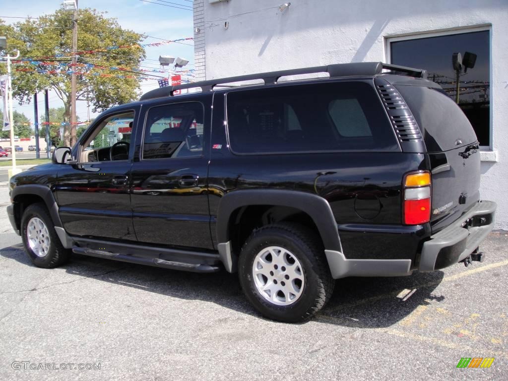 2006 Suburban Z71 1500 4x4 - Black / Tan/Neutral photo #4