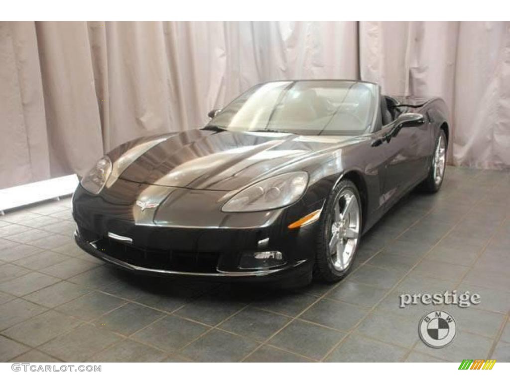 2008 Corvette Convertible - Black / Ebony photo #1