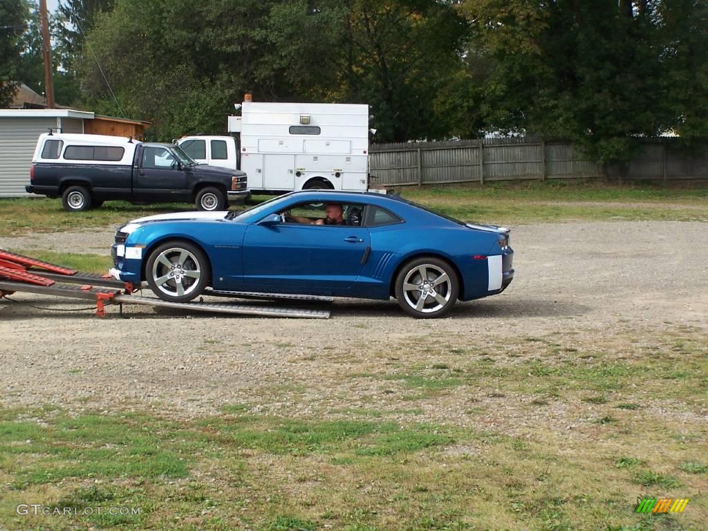 2010 Camaro SS/RS Coupe - Aqua Blue Metallic / Black photo #8