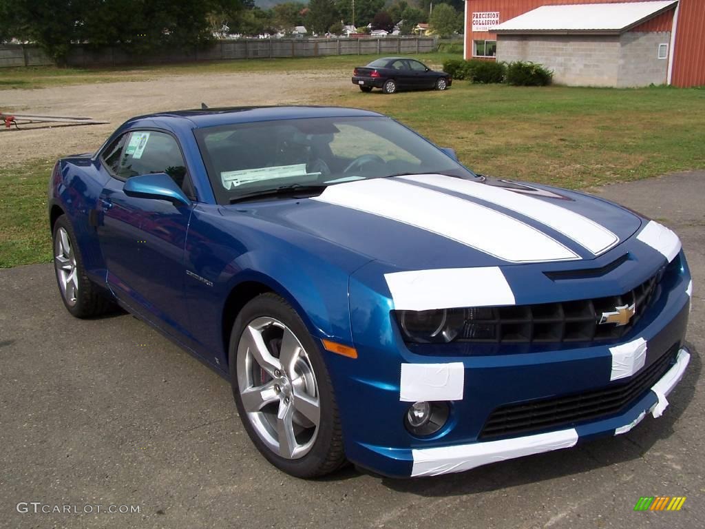 2010 Camaro SS/RS Coupe - Aqua Blue Metallic / Black photo #10