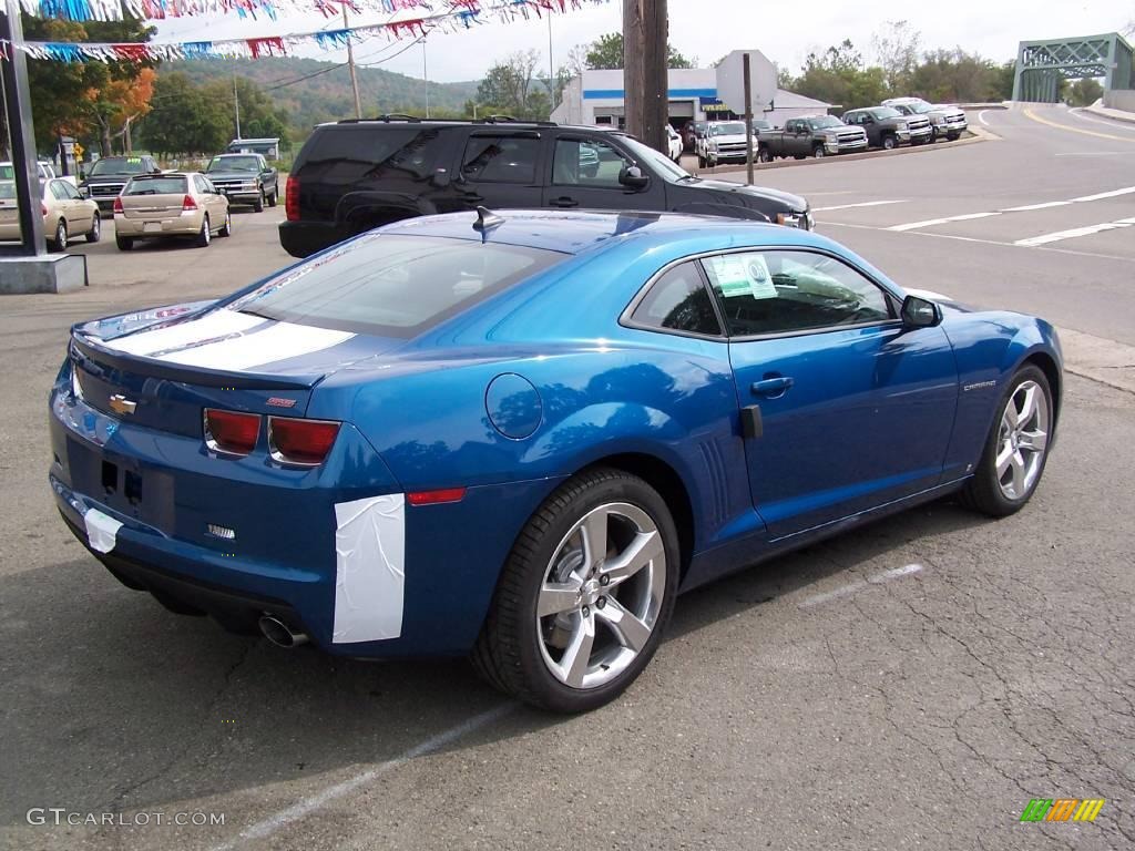 2010 Camaro SS/RS Coupe - Aqua Blue Metallic / Black photo #14