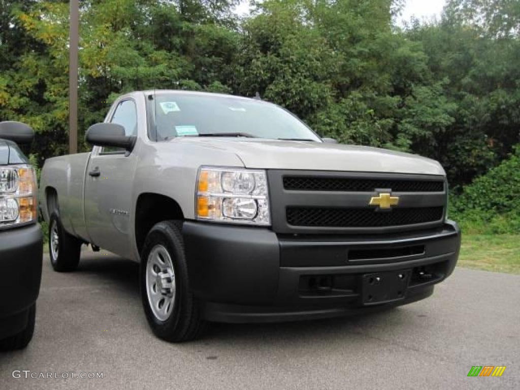 2009 Silverado 1500 Regular Cab - Silver Birch Metallic / Dark Titanium photo #3
