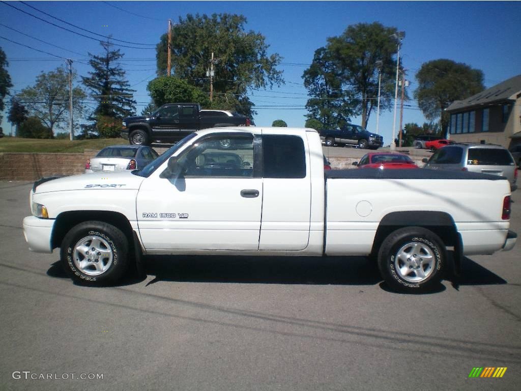 2000 Ram 1500 Sport Extended Cab - Bright White / Agate photo #2