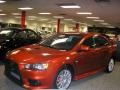 2010 Rotor Glow Orange Metallic Mitsubishi Lancer Evolution GSR  photo #2