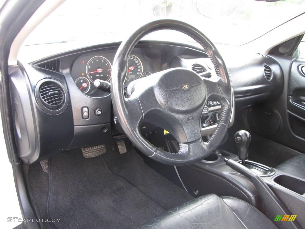 2003 Sebring LXi Coupe - Satin White Pearlcoat / Black photo #6