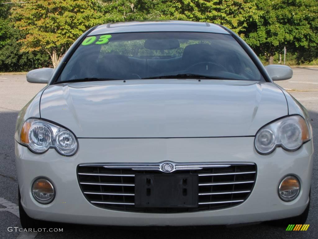 2003 Sebring LXi Coupe - Satin White Pearlcoat / Black photo #9