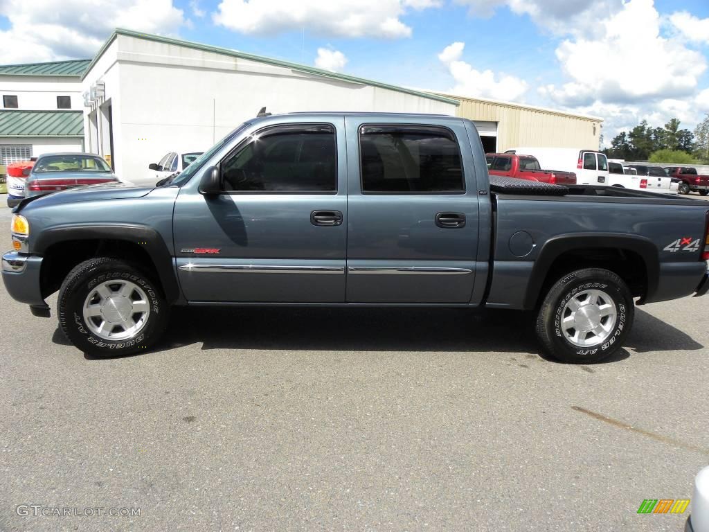 2006 Sierra 1500 SLT Crew Cab 4x4 - Stealth Gray Metallic / Neutral photo #2