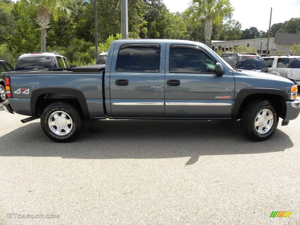 2006 Sierra 1500 SLT Crew Cab 4x4 - Stealth Gray Metallic / Neutral photo #13