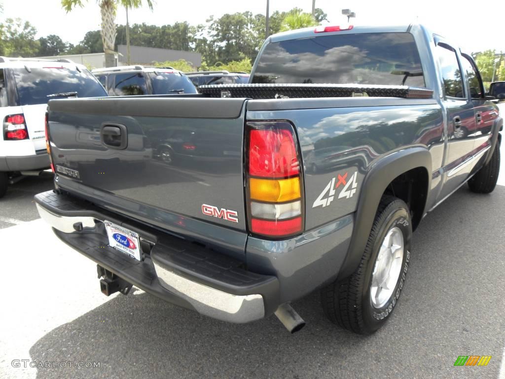 2006 Sierra 1500 SLT Crew Cab 4x4 - Stealth Gray Metallic / Neutral photo #14