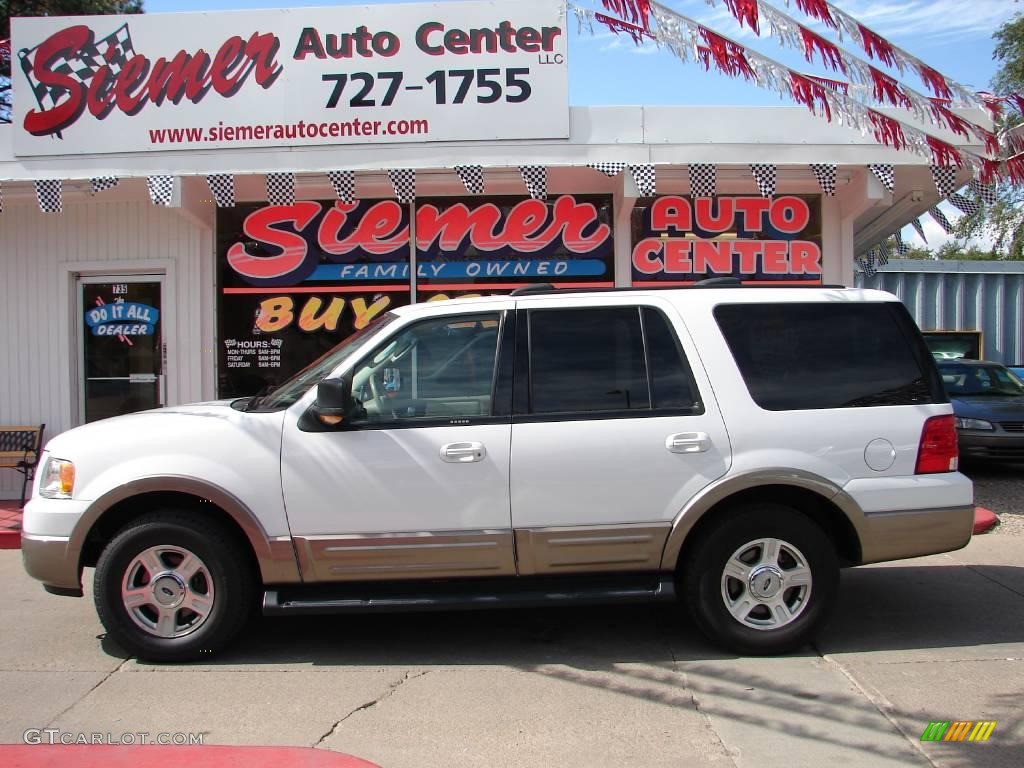 2003 Expedition Eddie Bauer 4x4 - Oxford White / Medium Parchment photo #1