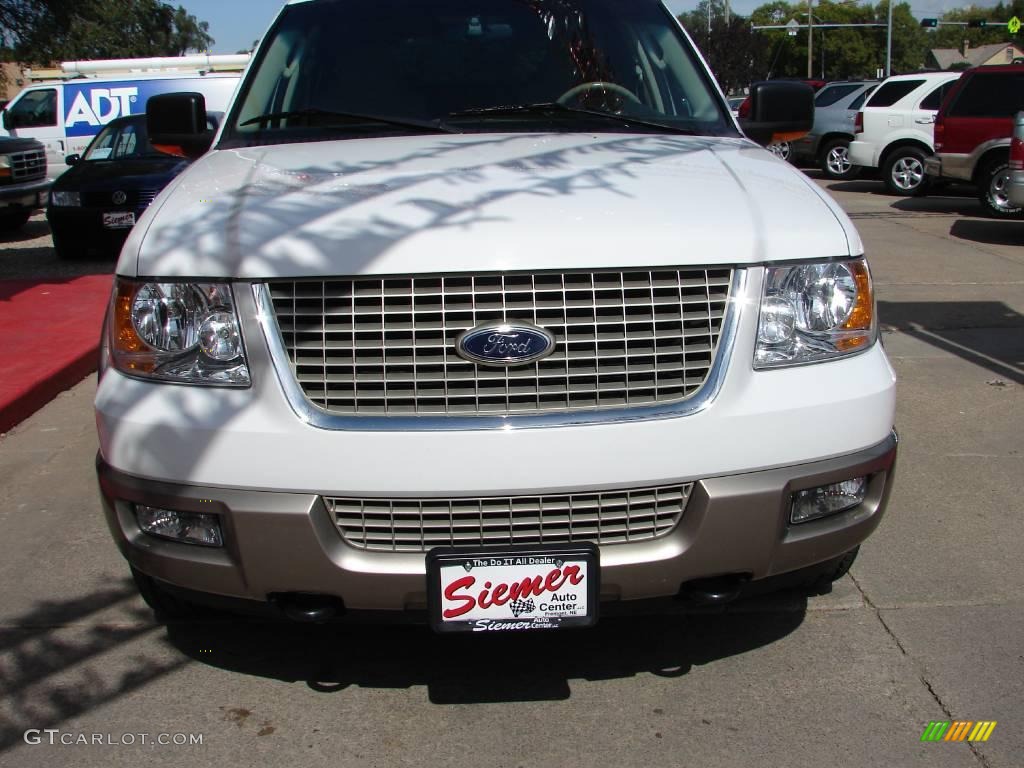 2003 Expedition Eddie Bauer 4x4 - Oxford White / Medium Parchment photo #4