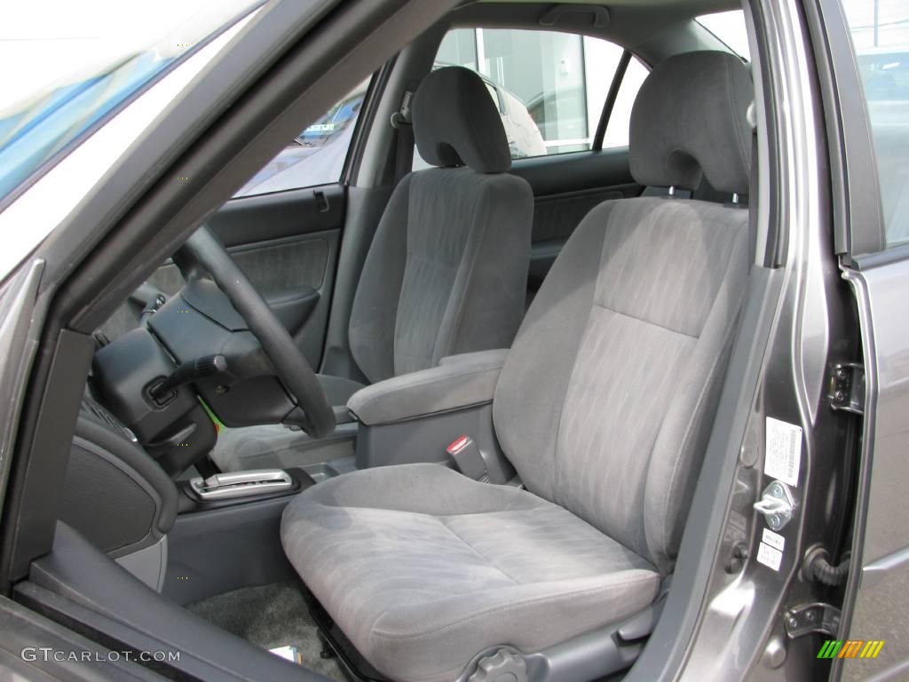 2005 Civic EX Sedan - Magnesium Metallic / Gray photo #10