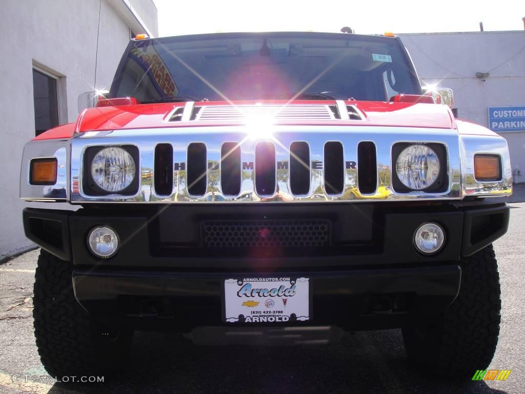 2007 H2 SUV - Victory Red / Ebony Black photo #2