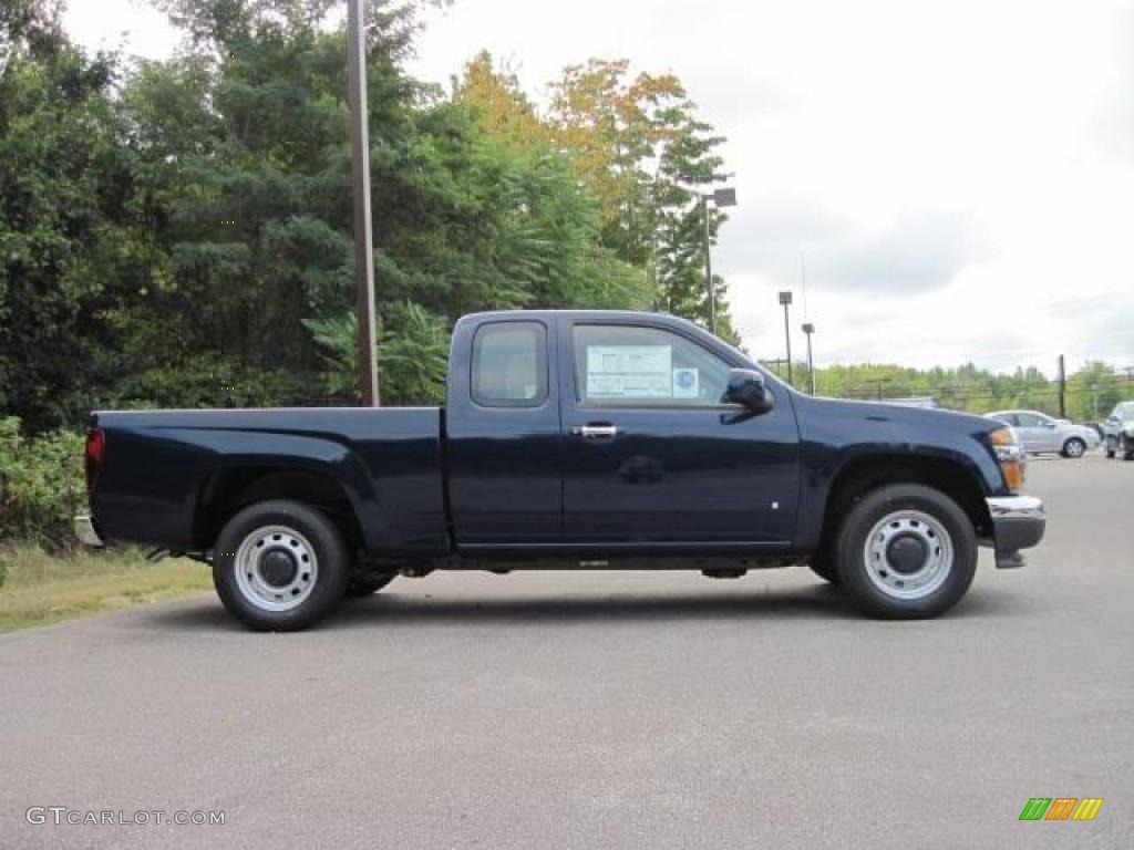 2009 Canyon SLE Extended Cab - Navy Blue / Ebony photo #4