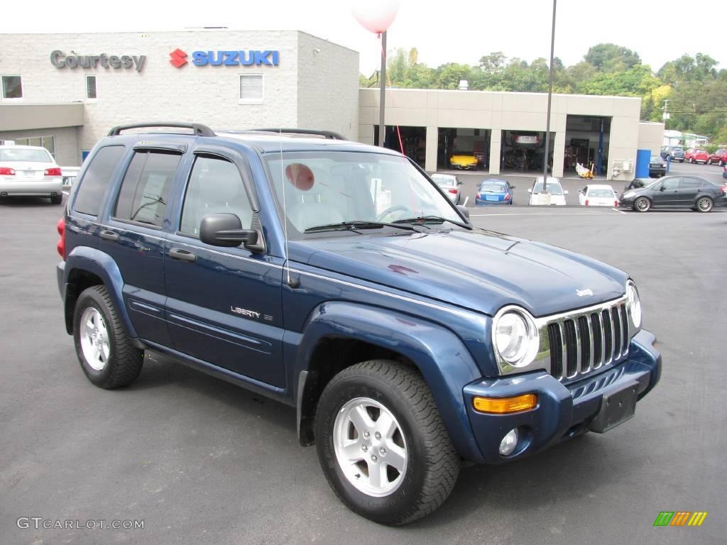 2003 Liberty Limited 4x4 - Patriot Blue Pearl / Taupe photo #1