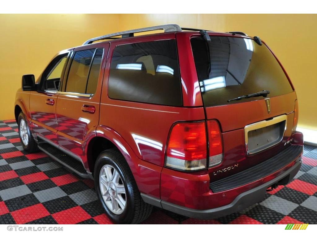 2004 Aviator Luxury AWD - Vivid Red Metallic / Light Parchment photo #4