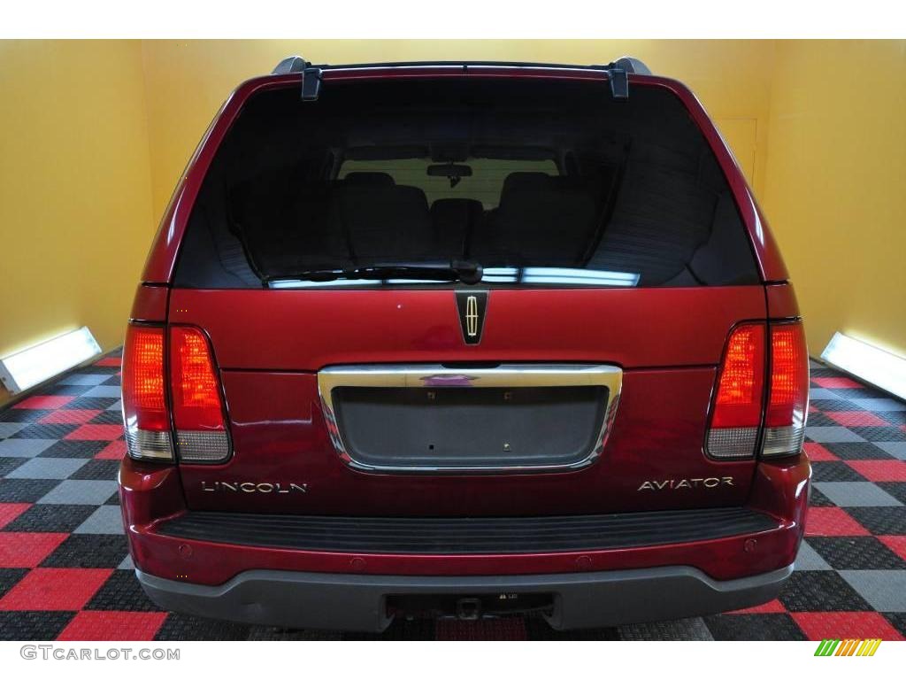 2004 Aviator Luxury AWD - Vivid Red Metallic / Light Parchment photo #5