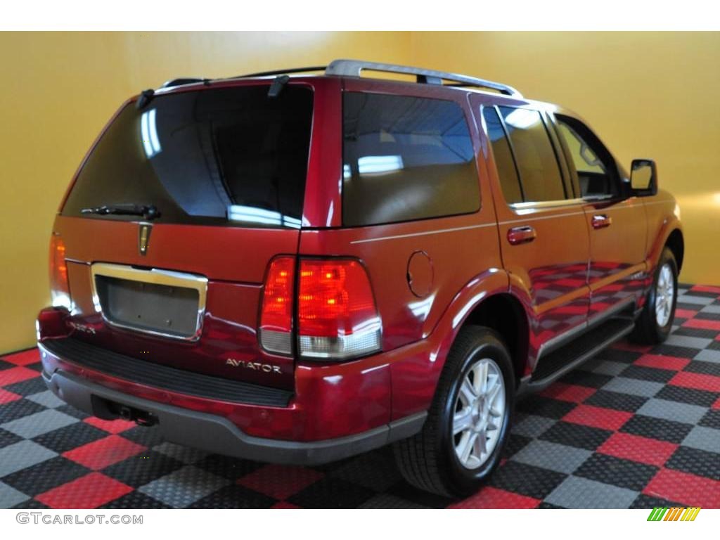 2004 Aviator Luxury AWD - Vivid Red Metallic / Light Parchment photo #6