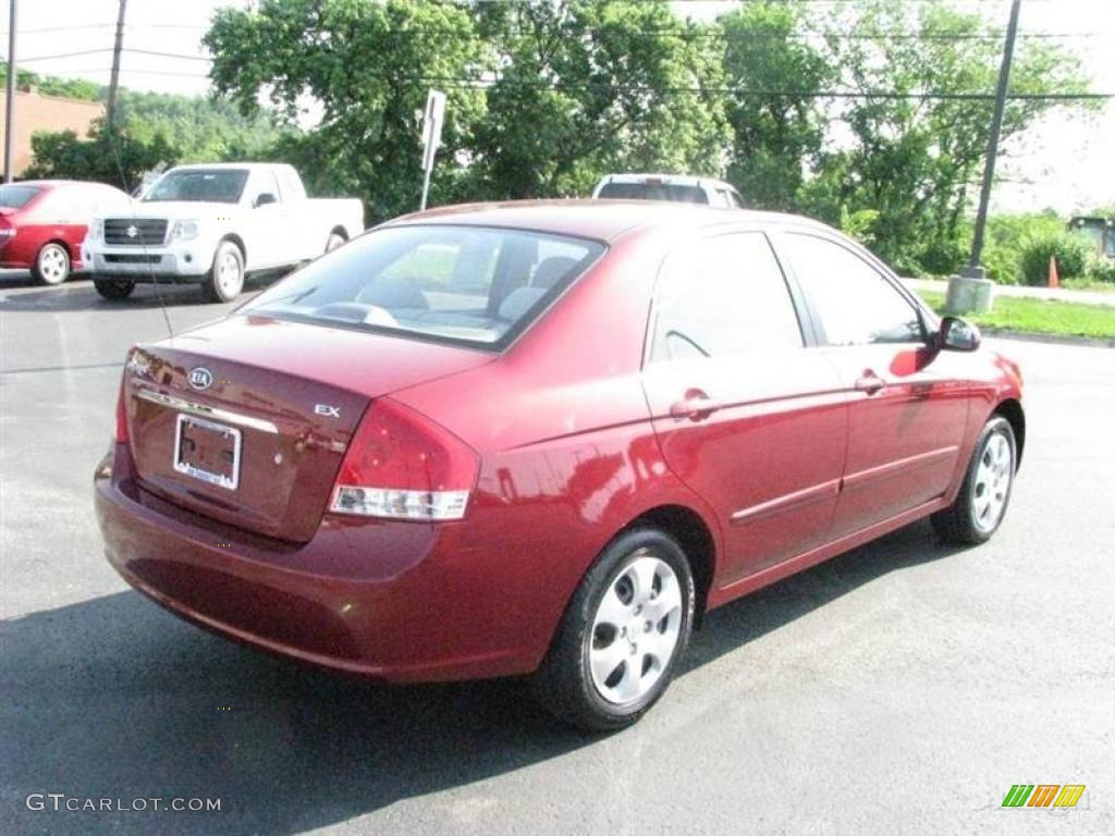 2006 Spectra EX Sedan - Radiant Red / Beige photo #3