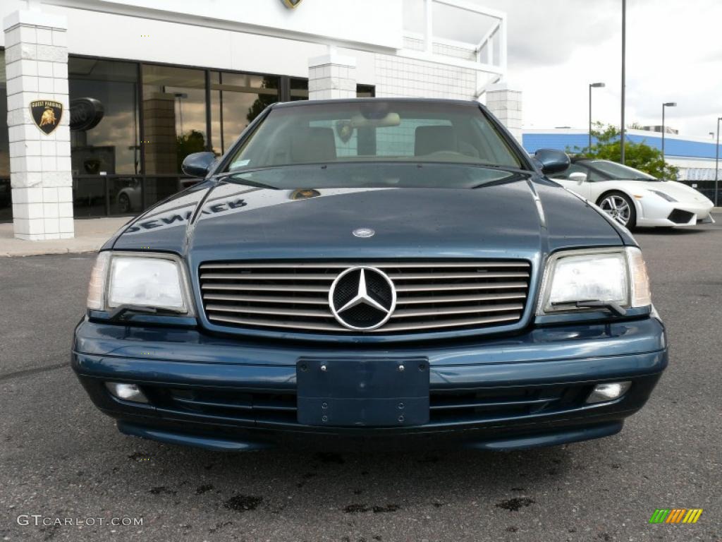 1999 SL 500 Roadster - Dark Turquoise Metallic / Java photo #3