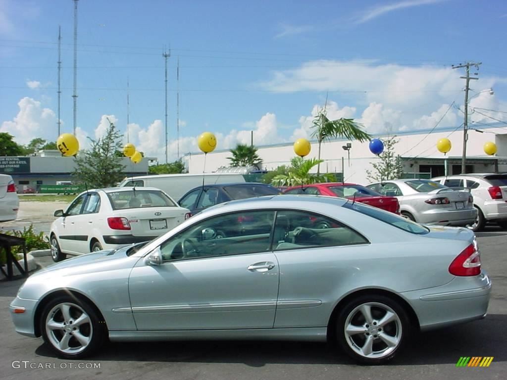 2005 CLK 320 Coupe - Diamond Silver Metallic / Ash photo #6