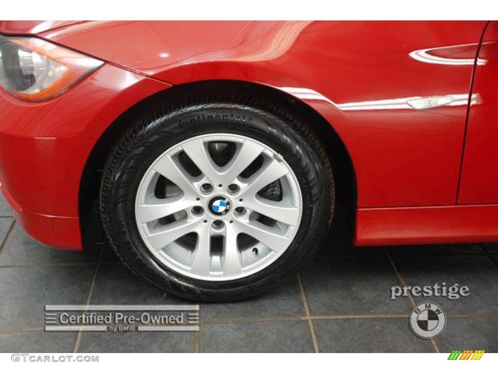 2007 3 Series 328xi Sedan - Crimson Red / Beige photo #3
