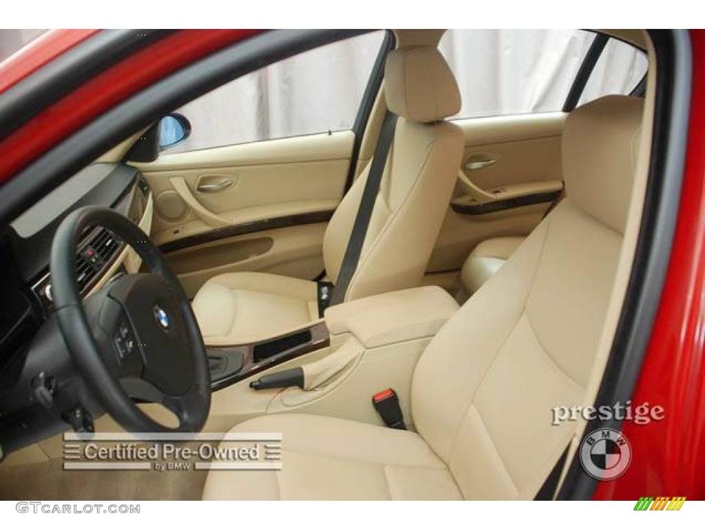 2007 3 Series 328xi Sedan - Crimson Red / Beige photo #5