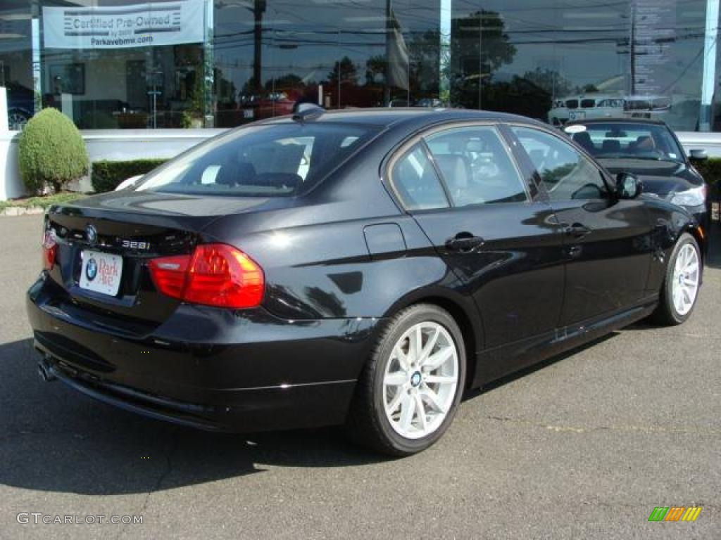 2009 3 Series 328i Sedan - Black Sapphire Metallic / Black photo #8