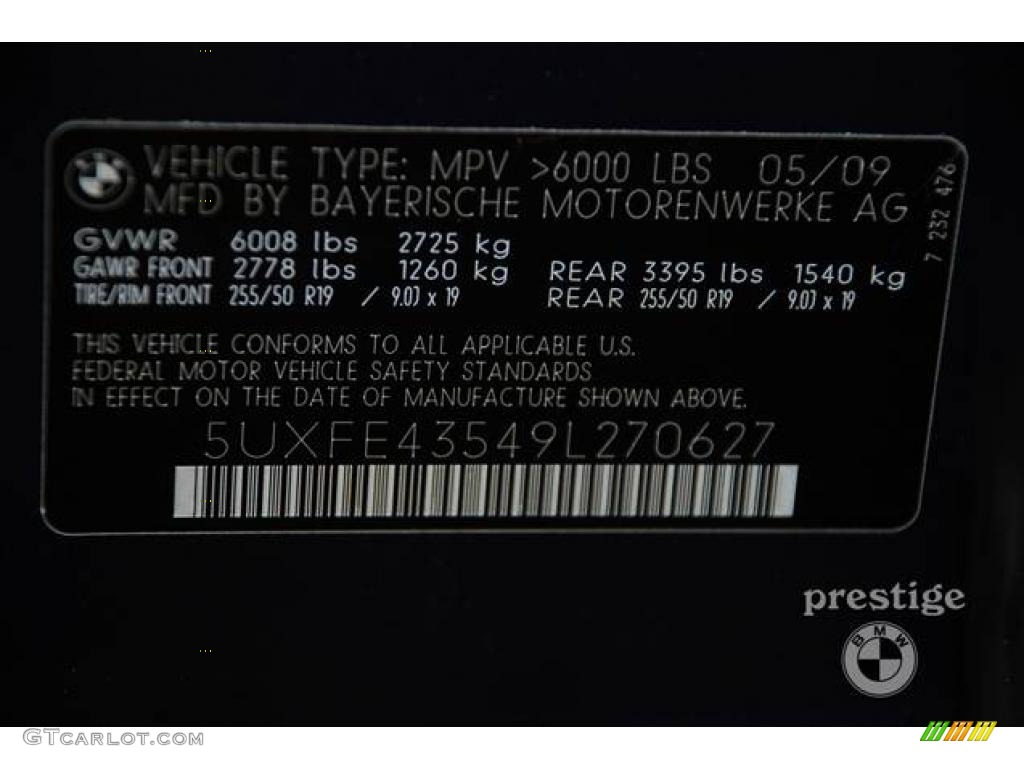 2009 X5 xDrive30i - Monaco Blue Metallic / Black photo #8