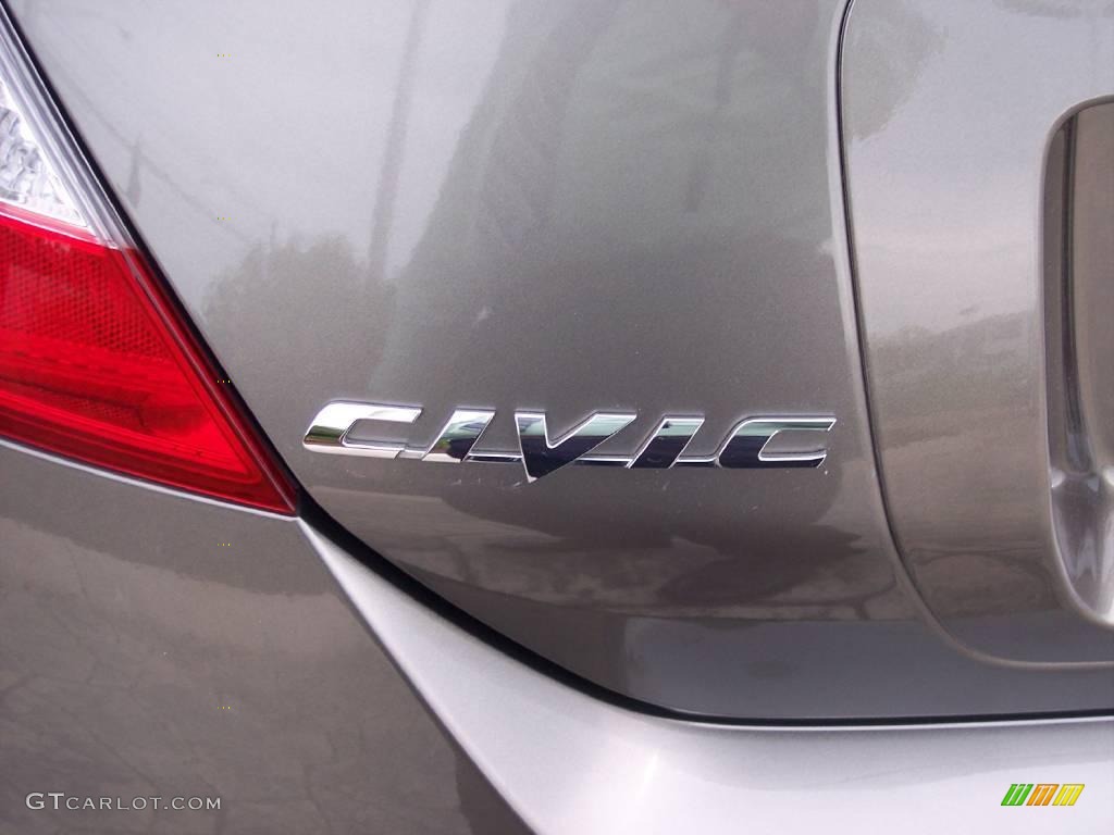 2006 Civic LX Coupe - Galaxy Gray Metallic / Gray photo #10