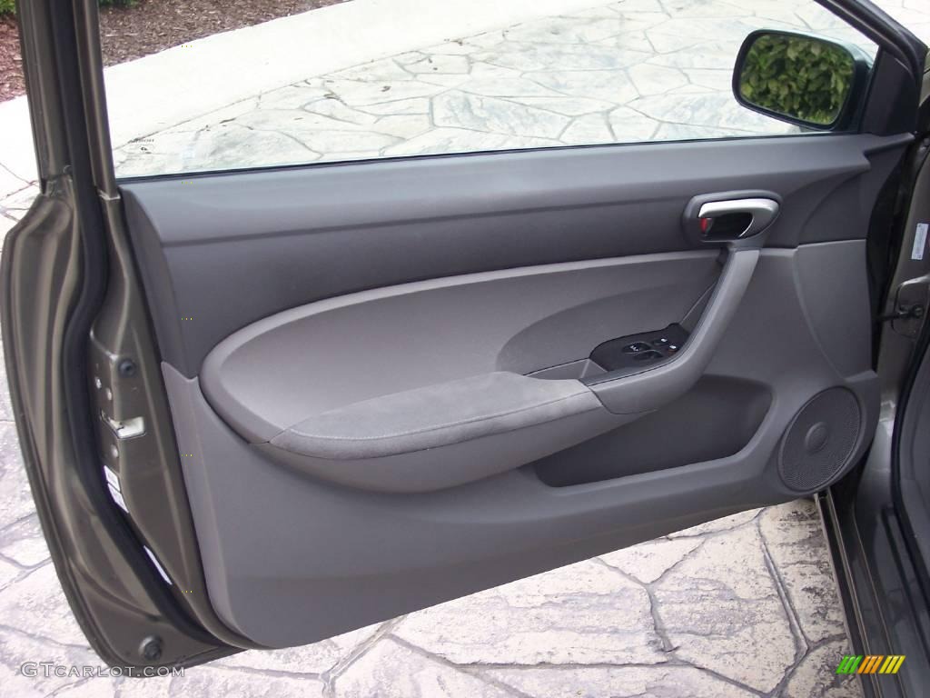 2006 Civic LX Coupe - Galaxy Gray Metallic / Gray photo #12