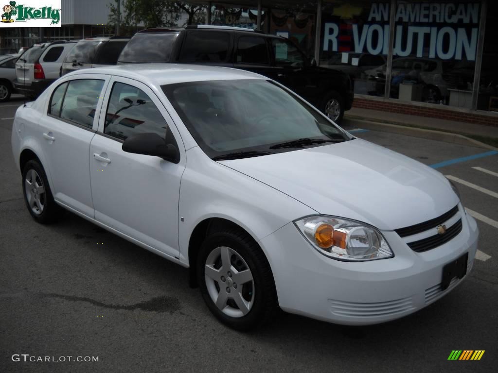 2007 Cobalt LS Sedan - Summit White / Gray photo #1