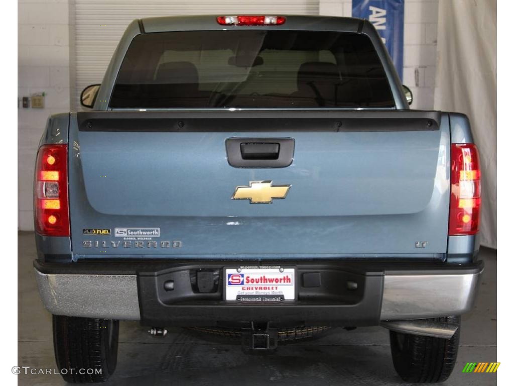 2009 Silverado 1500 LT Crew Cab 4x4 - Blue Granite Metallic / Ebony photo #3