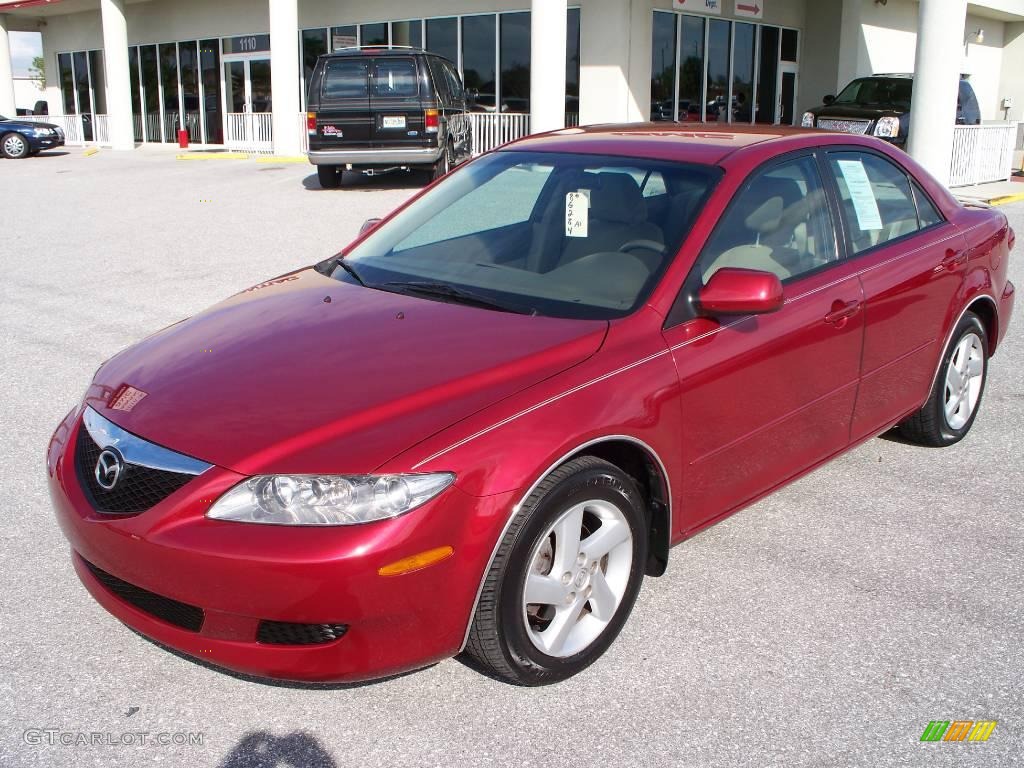 2003 MAZDA6 i Sedan - Redfire Metallic / Beige photo #1