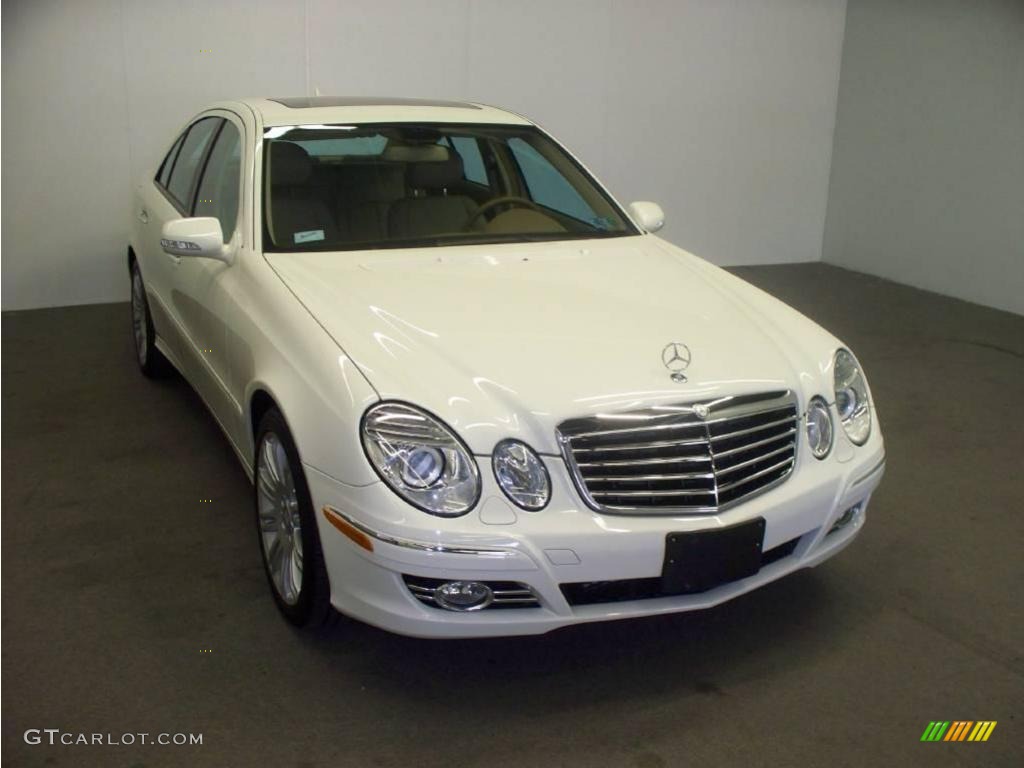 2008 E 350 4Matic Sedan - Arctic White / Cashmere photo #1