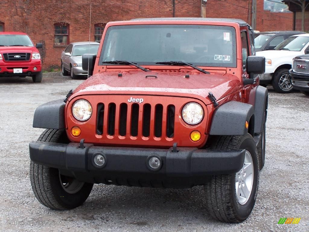 2009 Wrangler X 4x4 - Sunburst Orange Pearl Coat / Dark Slate Gray/Medium Slate Gray photo #1