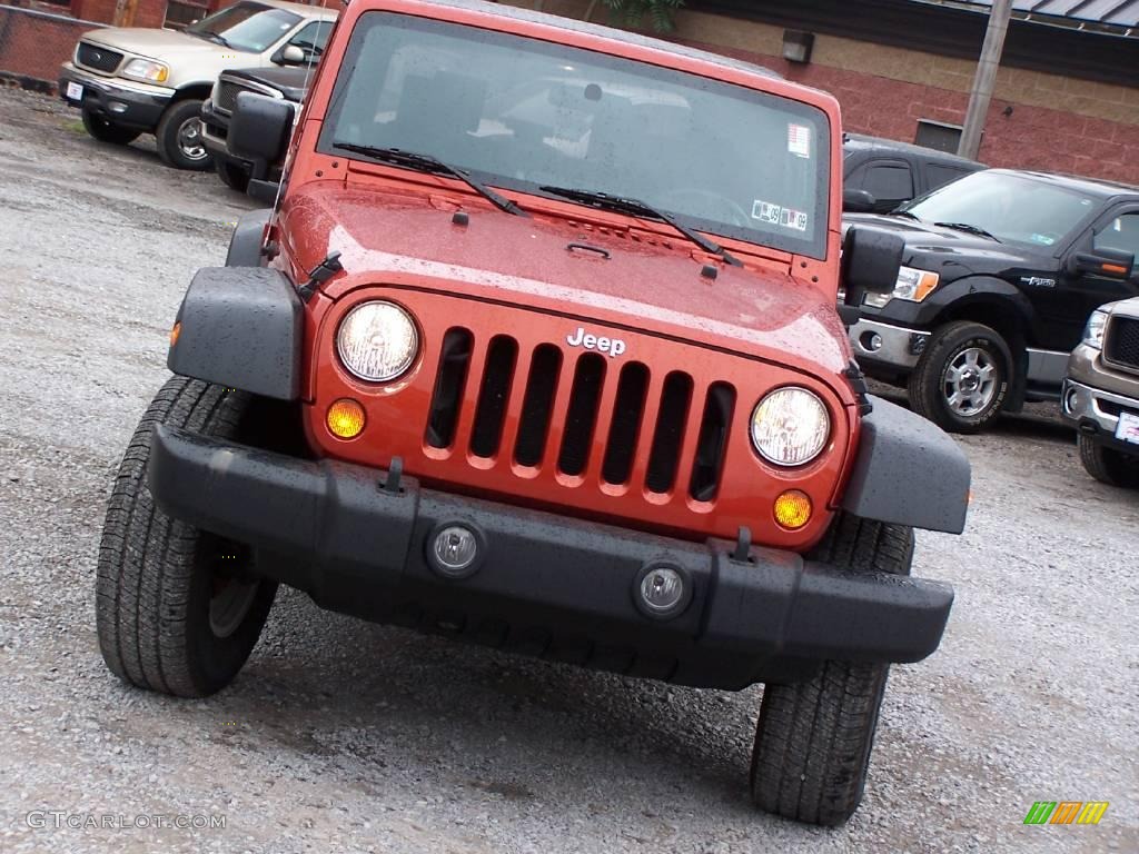 2009 Wrangler X 4x4 - Sunburst Orange Pearl Coat / Dark Slate Gray/Medium Slate Gray photo #11
