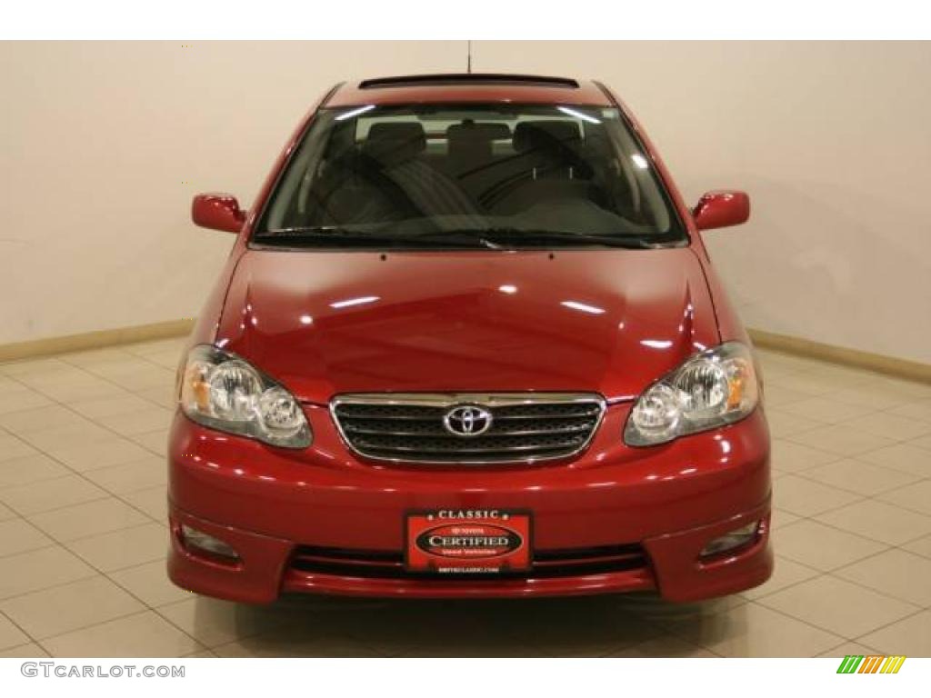 2007 Corolla S - Impulse Red Pearl / Dark Charcoal photo #2