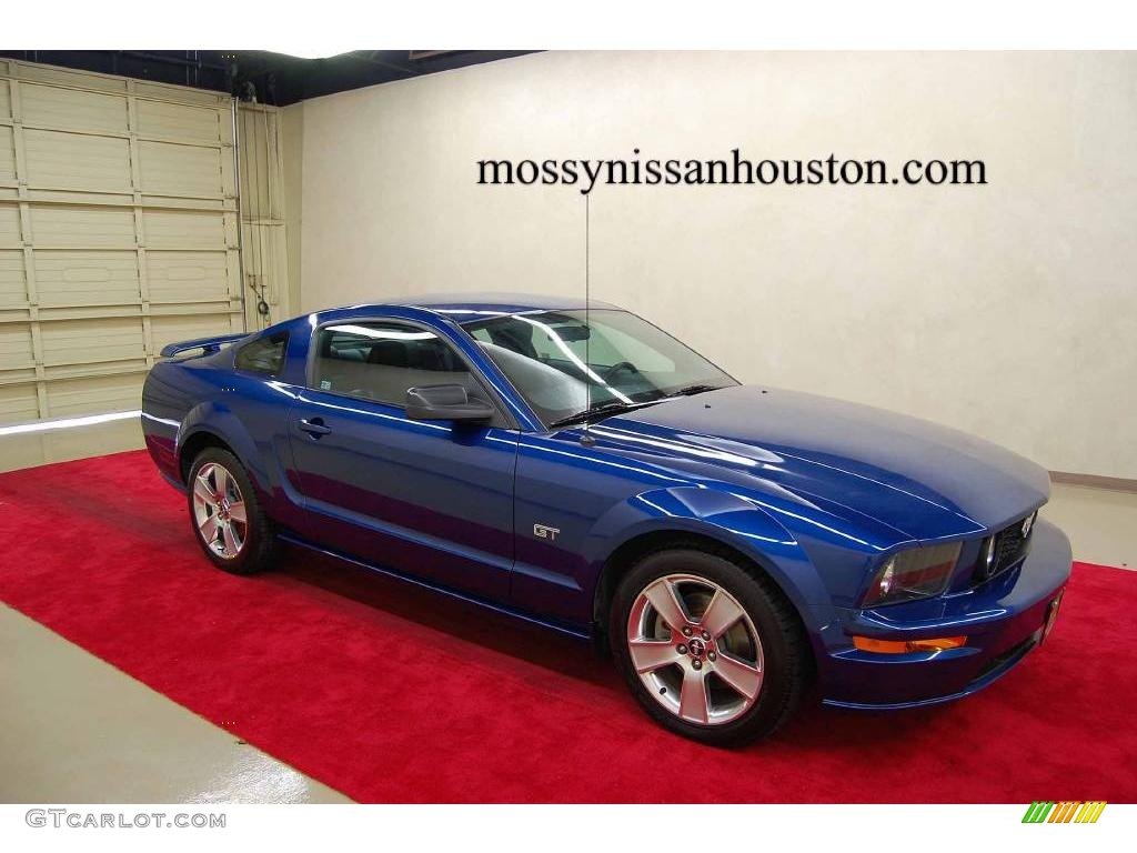 2006 Mustang GT Premium Coupe - Vista Blue Metallic / Dark Charcoal photo #1