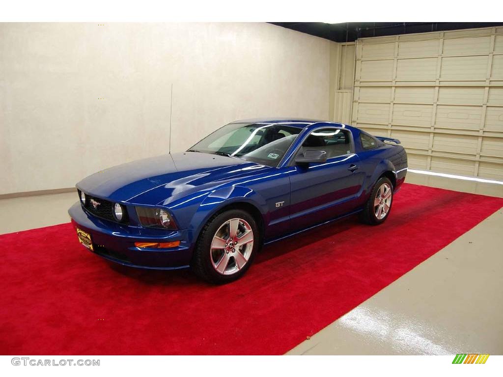 2006 Mustang GT Premium Coupe - Vista Blue Metallic / Dark Charcoal photo #4