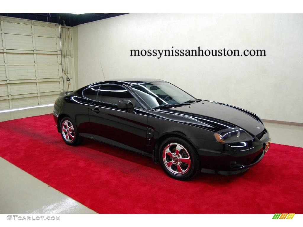 2006 Tiburon GS - Obsidian Black / Black photo #1