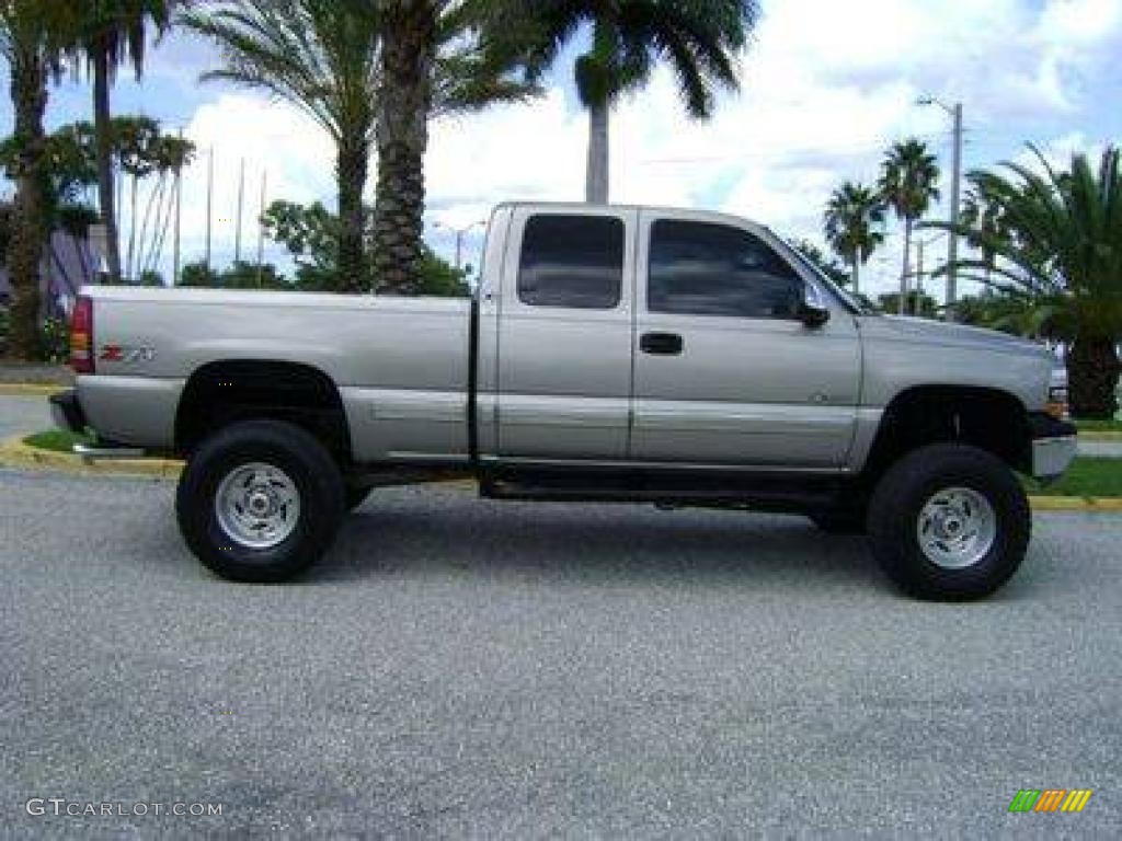 2000 Silverado 1500 LS Extended Cab 4x4 - Light Pewter Metallic / Medium Gray photo #15