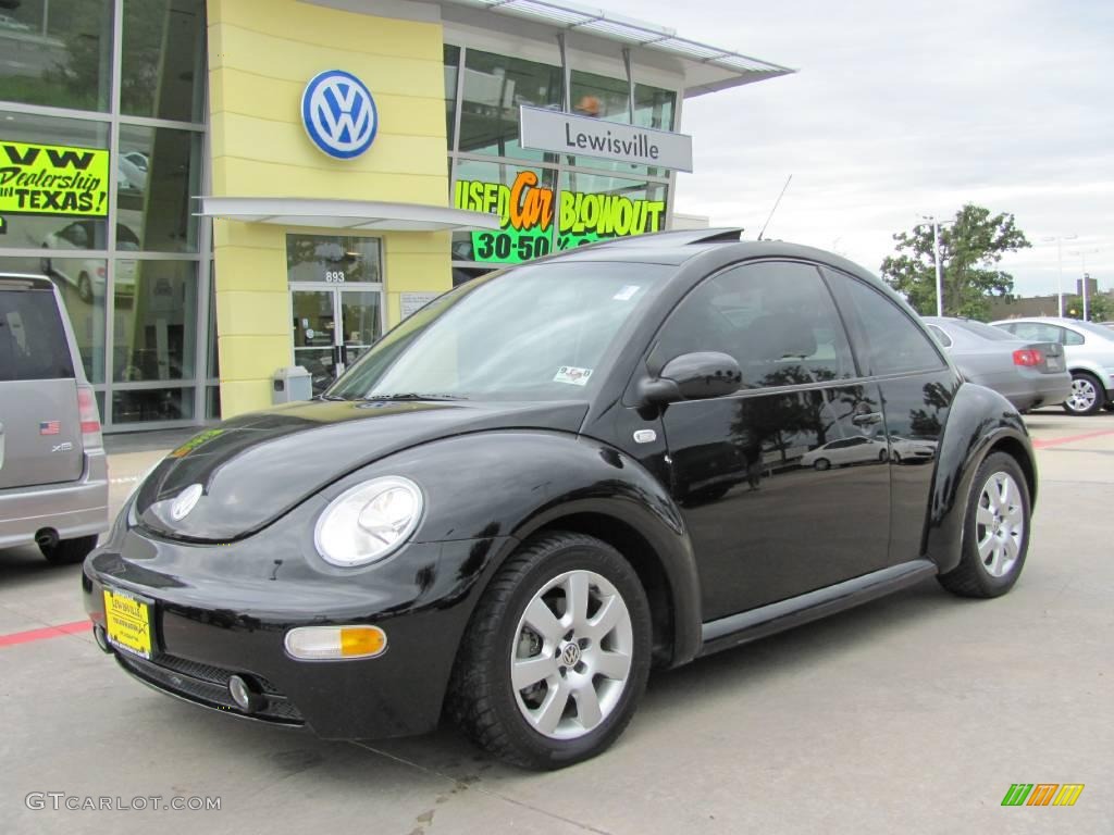 2003 New Beetle GLS 1.8T Coupe - Black / Black/Grey photo #1