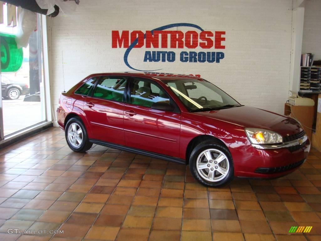 2005 Malibu Maxx LS Wagon - Sport Red Metallic / Neutral Beige photo #1