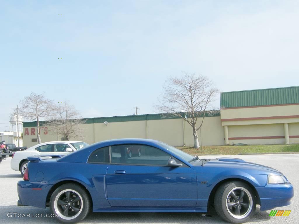 2002 Mustang GT Coupe - Sonic Blue Metallic / Dark Charcoal photo #6